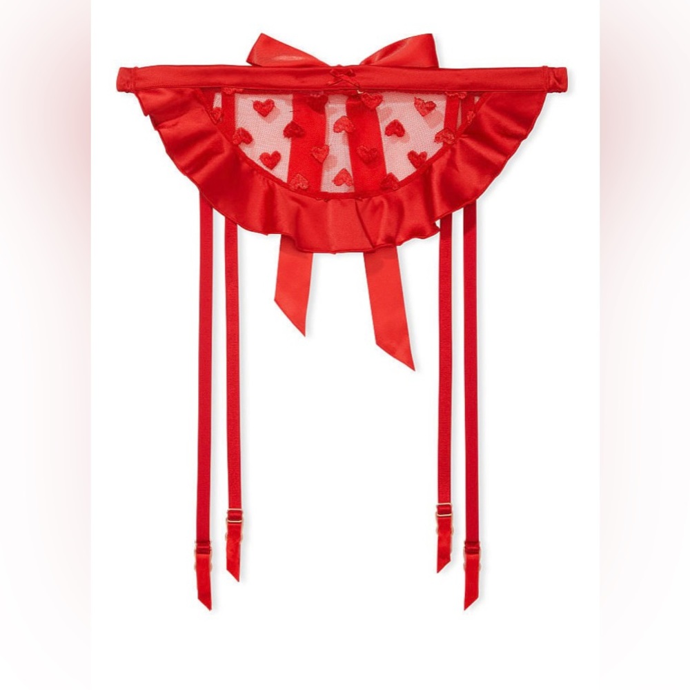Victoria’s Secret Dream Angels Heart Embroidery Garter Skirt XS/S NWT